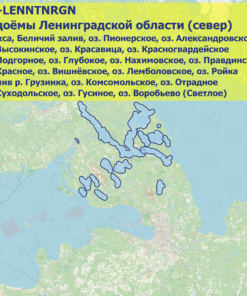 Карта Водоёмы Ленинградской области (север)