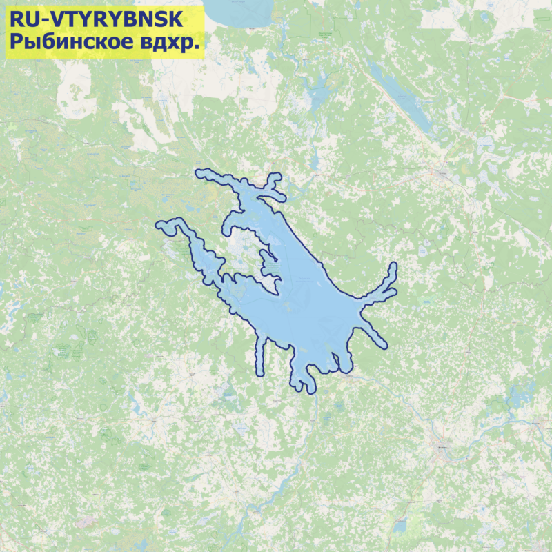 karta rybinskogo vodohranilischa