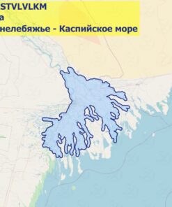 Карта Волга (Верхнелебяжье - Каспийское море)