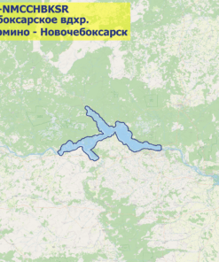 Карта Чебоксарское водохранилище (Бармино - Новочебоксарск)