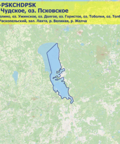 Карта оз. Чудское, оз. Псковское
