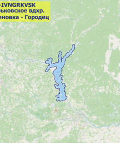 Карта Горьковское водохранилище (Осиновка - Городец)