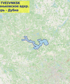 Карта Иваньковское водохранилище (Городня - Дубна)