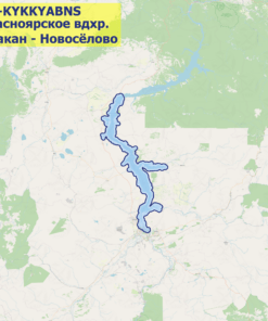 Карта Красноярское водохранилище (Абакан - Новосёлово)