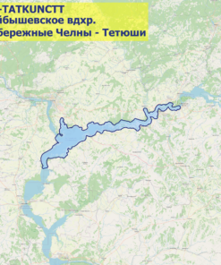 Карта Куйбышевское водохранилище (Набережные Челны - Тетюши)