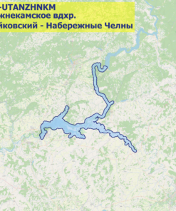 Карта Нижнекамское водохранилище (Чайковский - Набережные Челны)