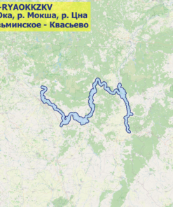 Карта р. Ока (Кузьминское - Квасьево), р. Мокша, р. Цна