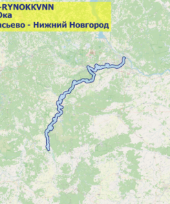 Карта р. Ока Квасьево - Нижний Новгород
