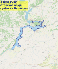 Карта Саратовское водохранилище (Жигулёвск - Балаково)