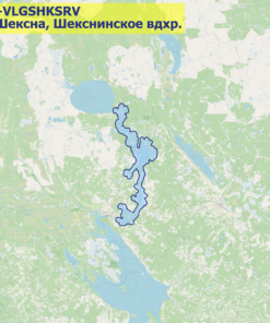 Карта р. Шексна, Шекснинское вдхр.