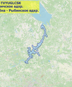 Карта Угличское водохранилище (Дубна - Рыбинское водохранилище)