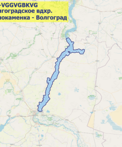 Карта Волгоградское водохранилище (Белокаменка - Волгоград)