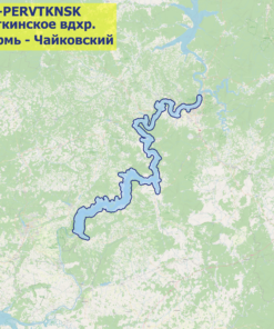Карта Воткинское водохранилище (Пермь – Чайковский)